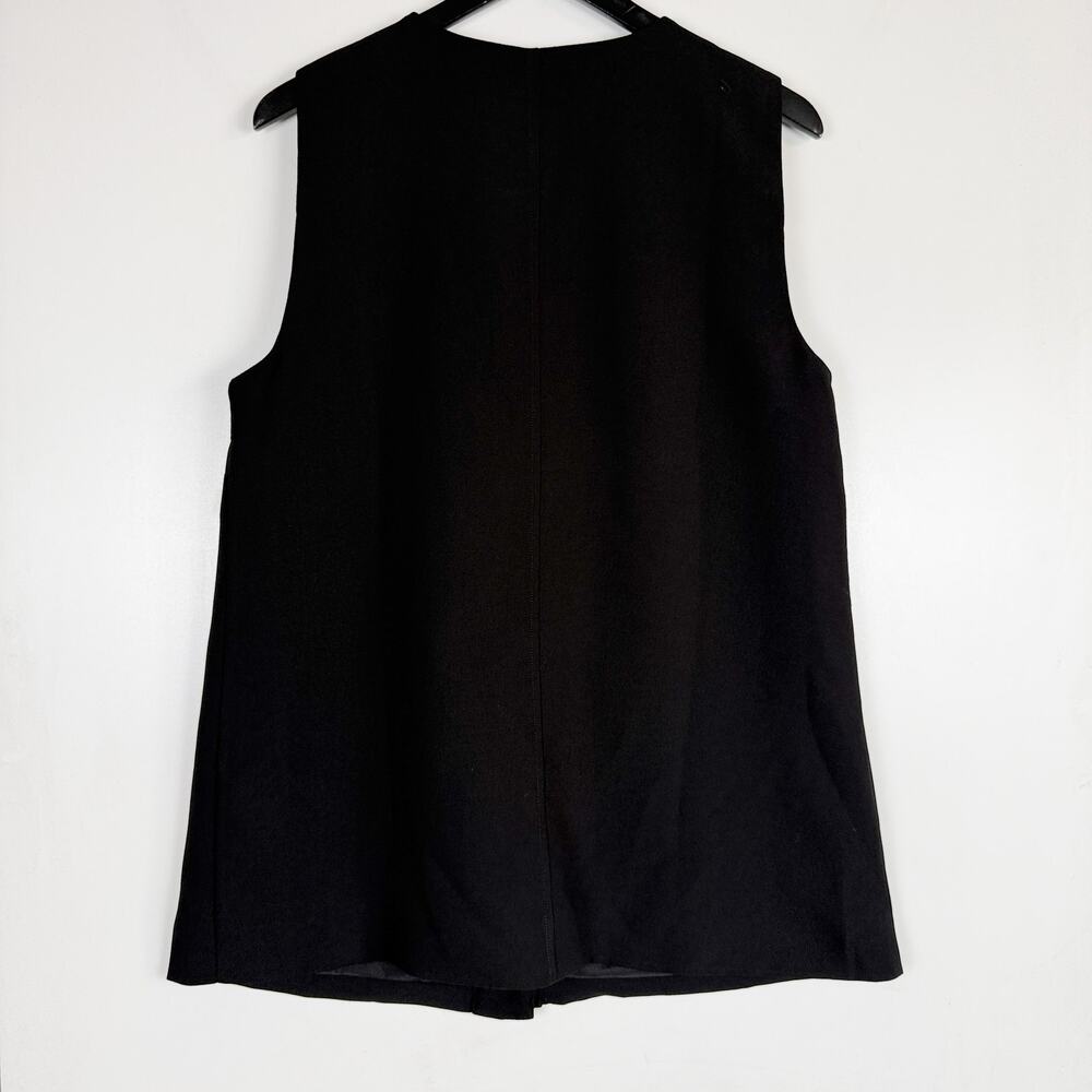 J.Crew Tunic Shift Mini Dress Black Crepe - L - Picture 5 of 8